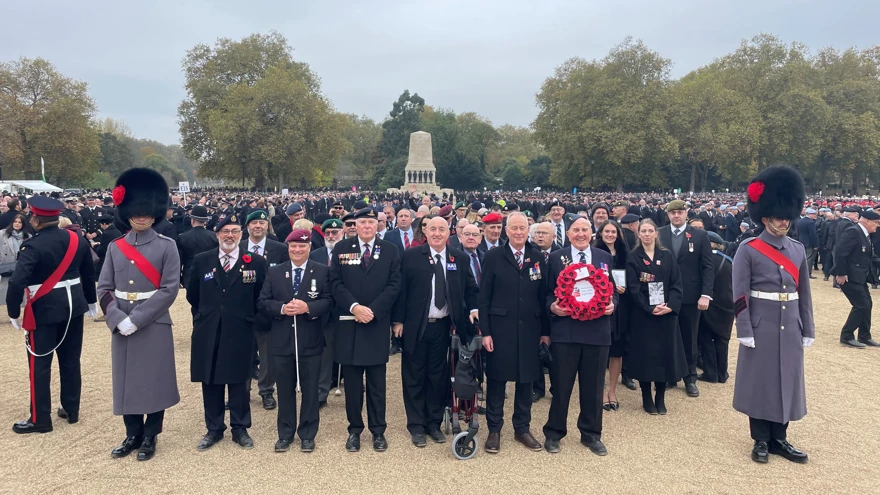 Our marching contingent preparing to set off on horse guards parade