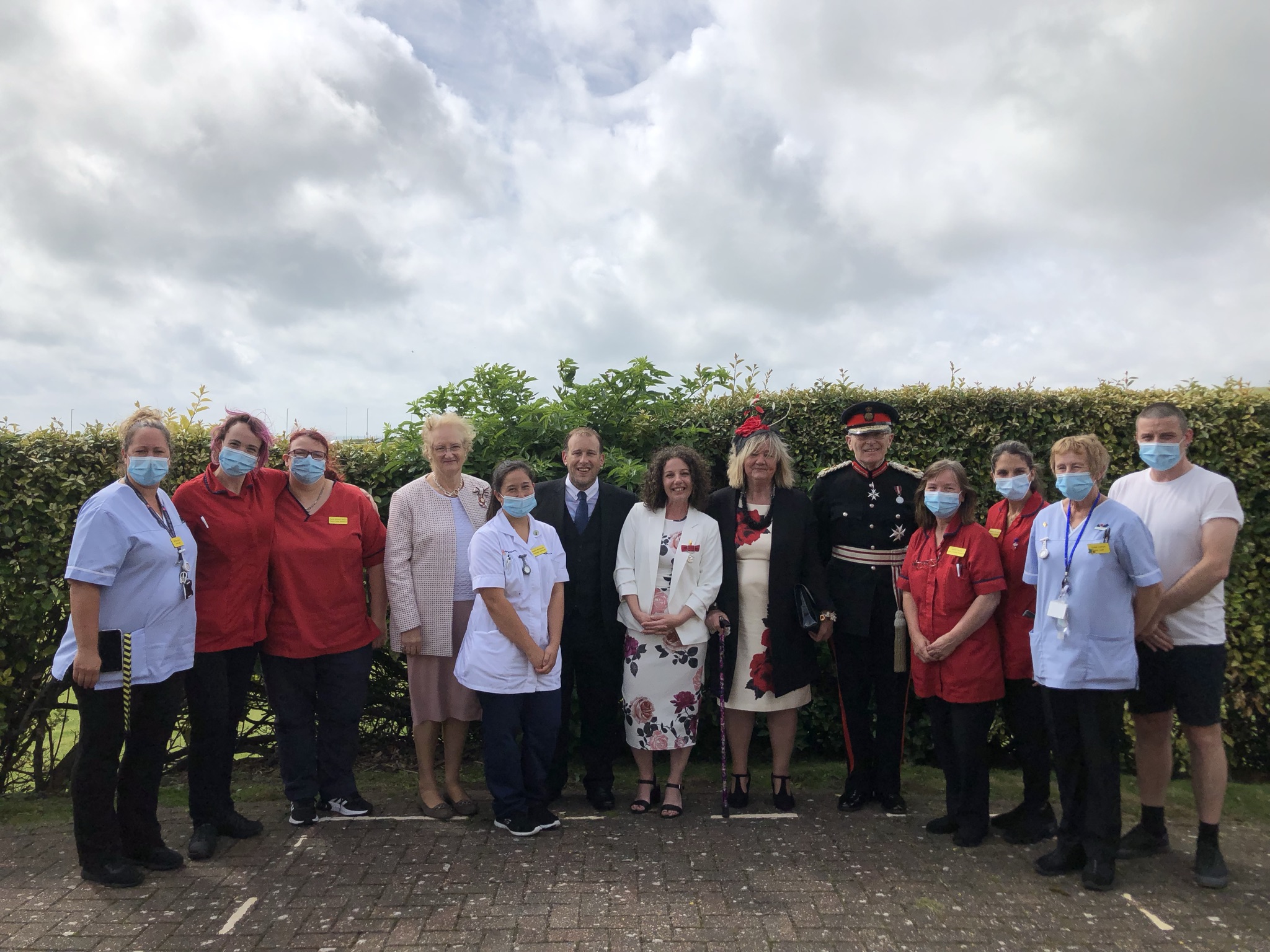 Photo of Blanche, Residential Care Manager standing with the Care Team
