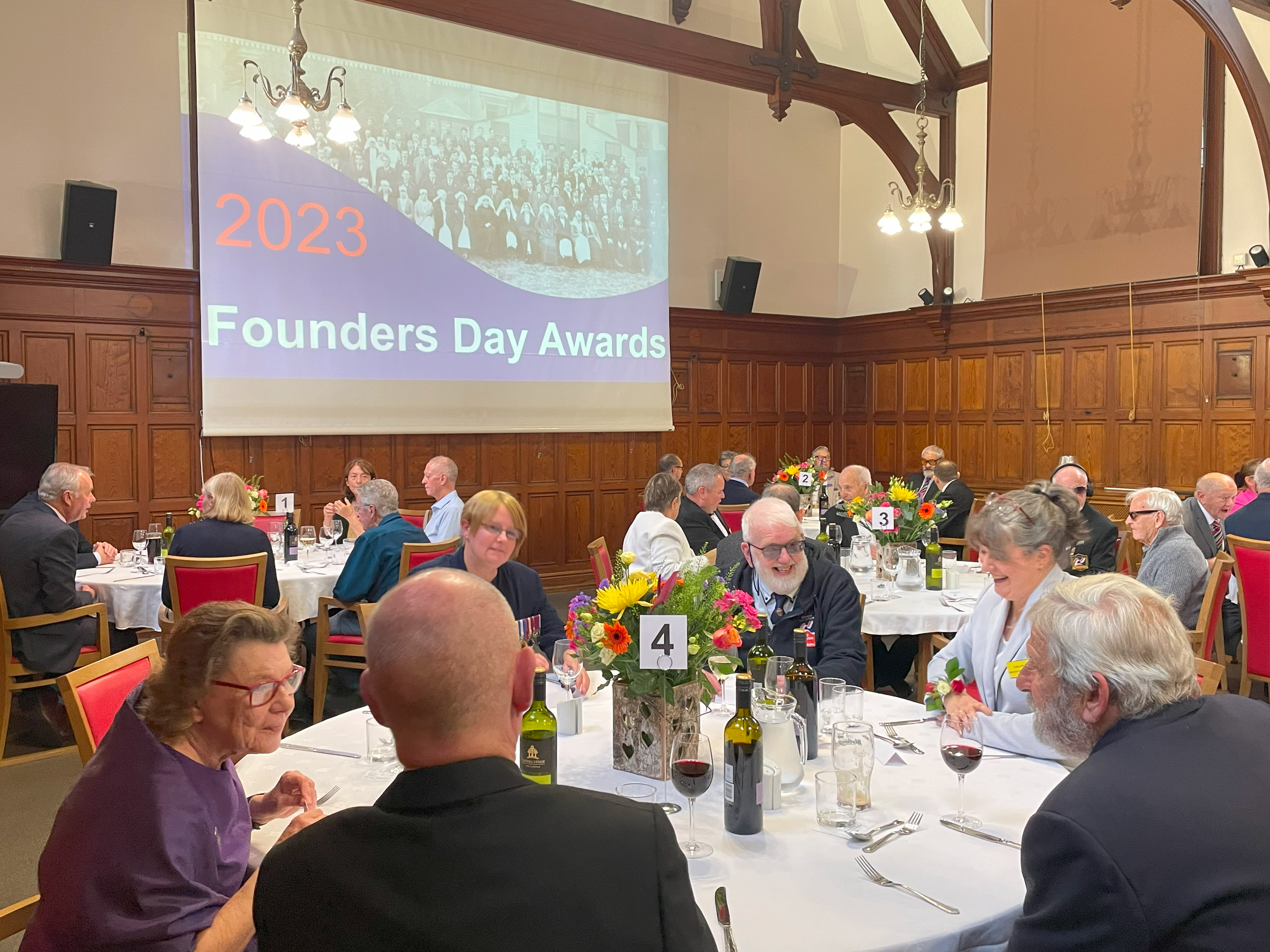 A photo of a group of blind veterans and staff at the Founders Awards Event 2023