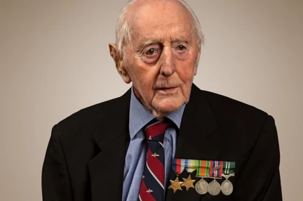 Blind veteran Harry portrait