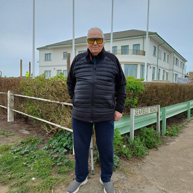 Hindu monk, Babaji Santandas during a recent stay at Rustington