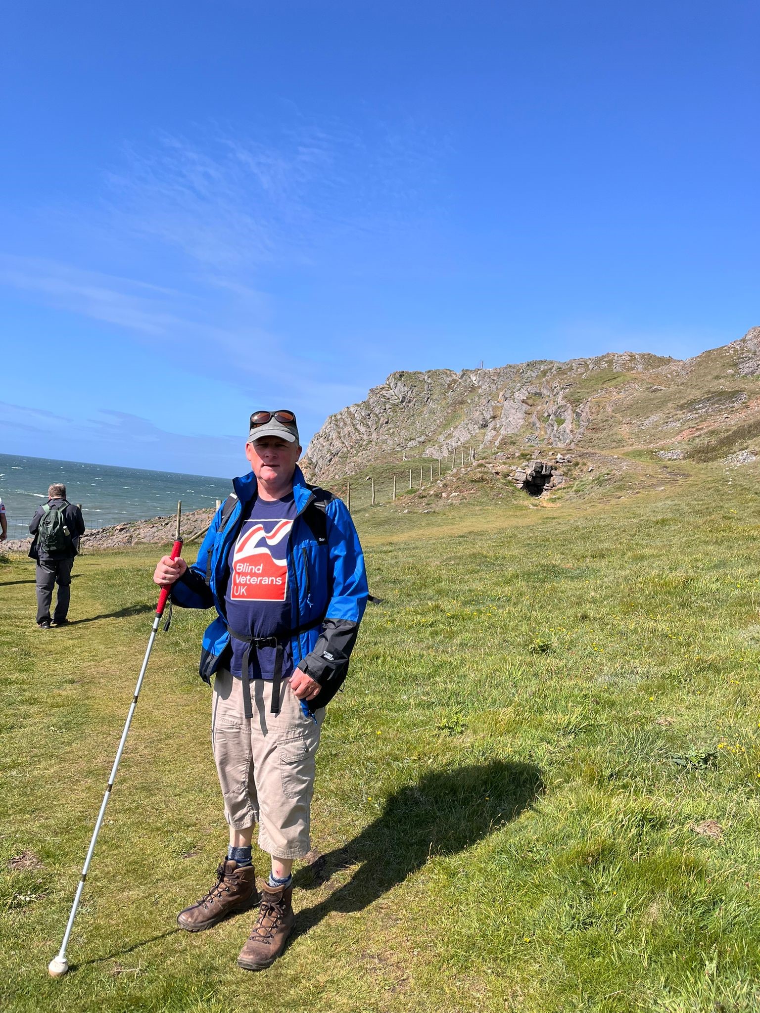 Phil with his white cane