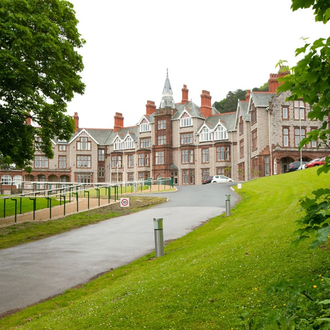 The outside of our Llandudno centre and the path leading up to it