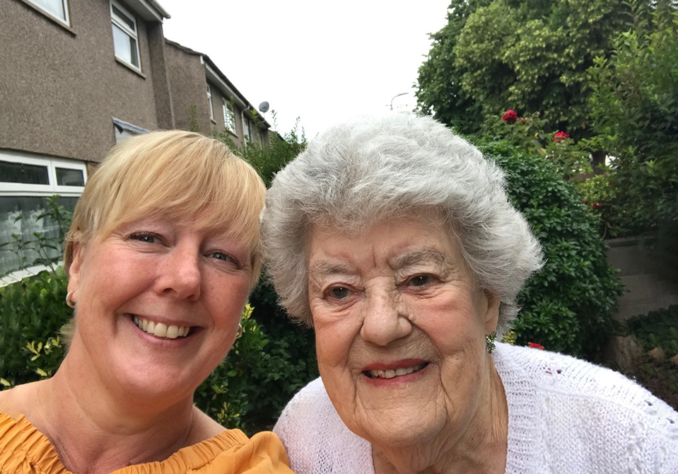 A selfie of Chrissie and Lorna both smiling