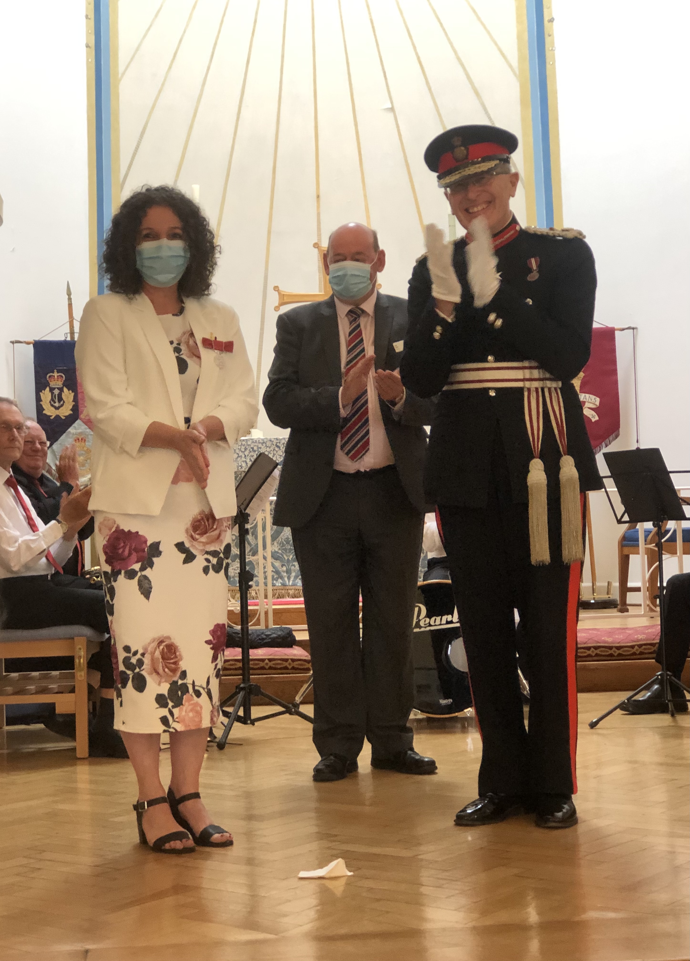 Photo of Blanche with Lord Lieutenant of East Sussex