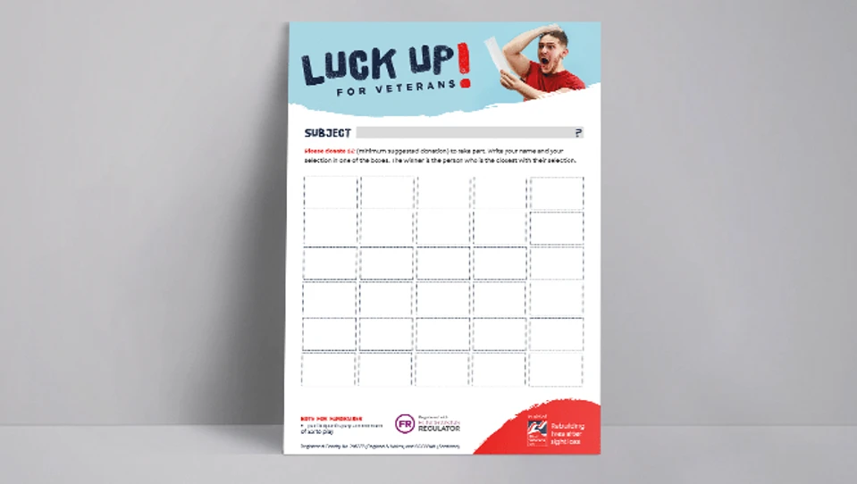 A photo of the Luck Up Sweepstake Template