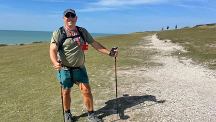 Jerry on the coastal path above sea level