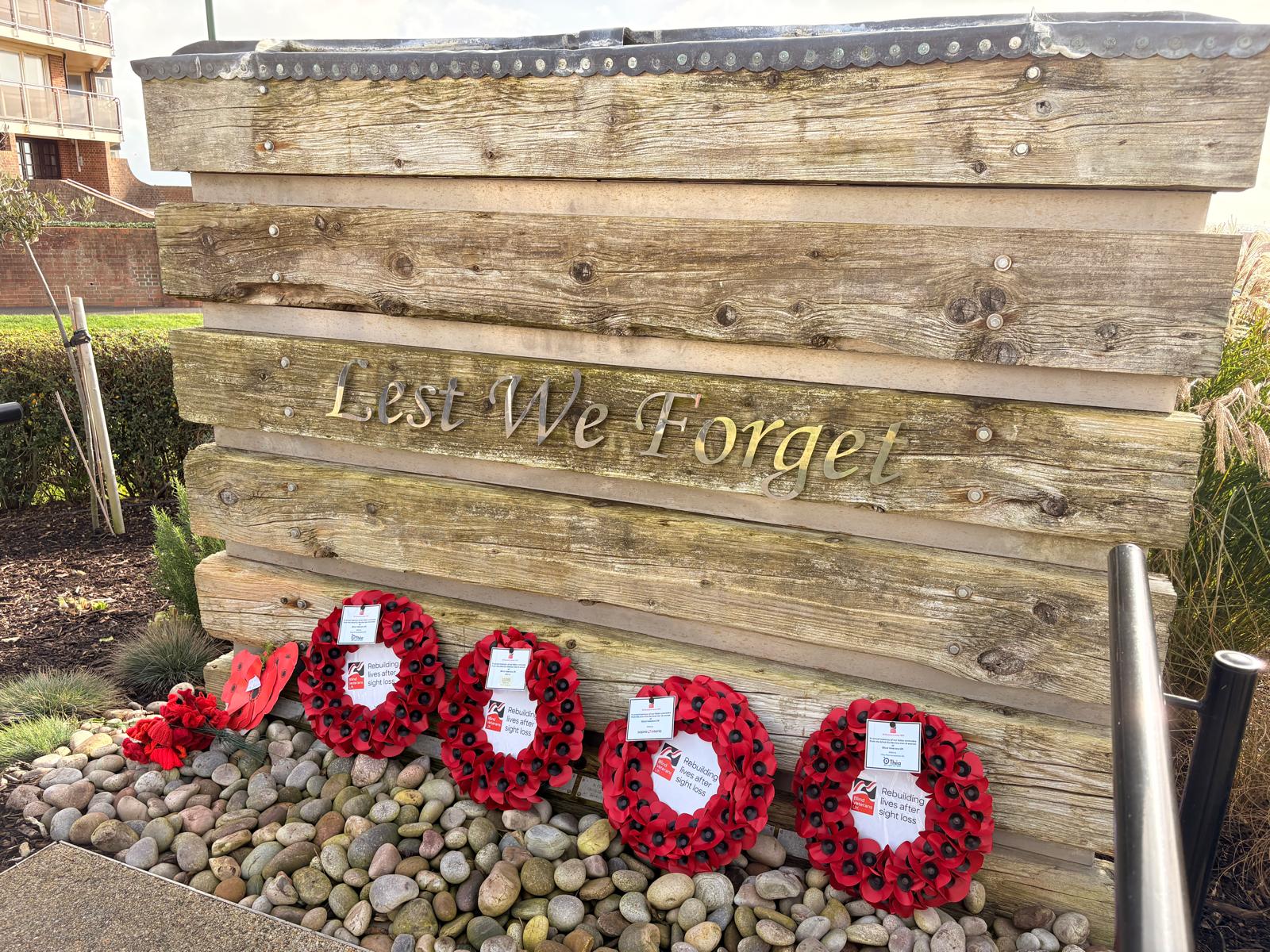 Rustington Centre War Memorial Garden And Wreaths