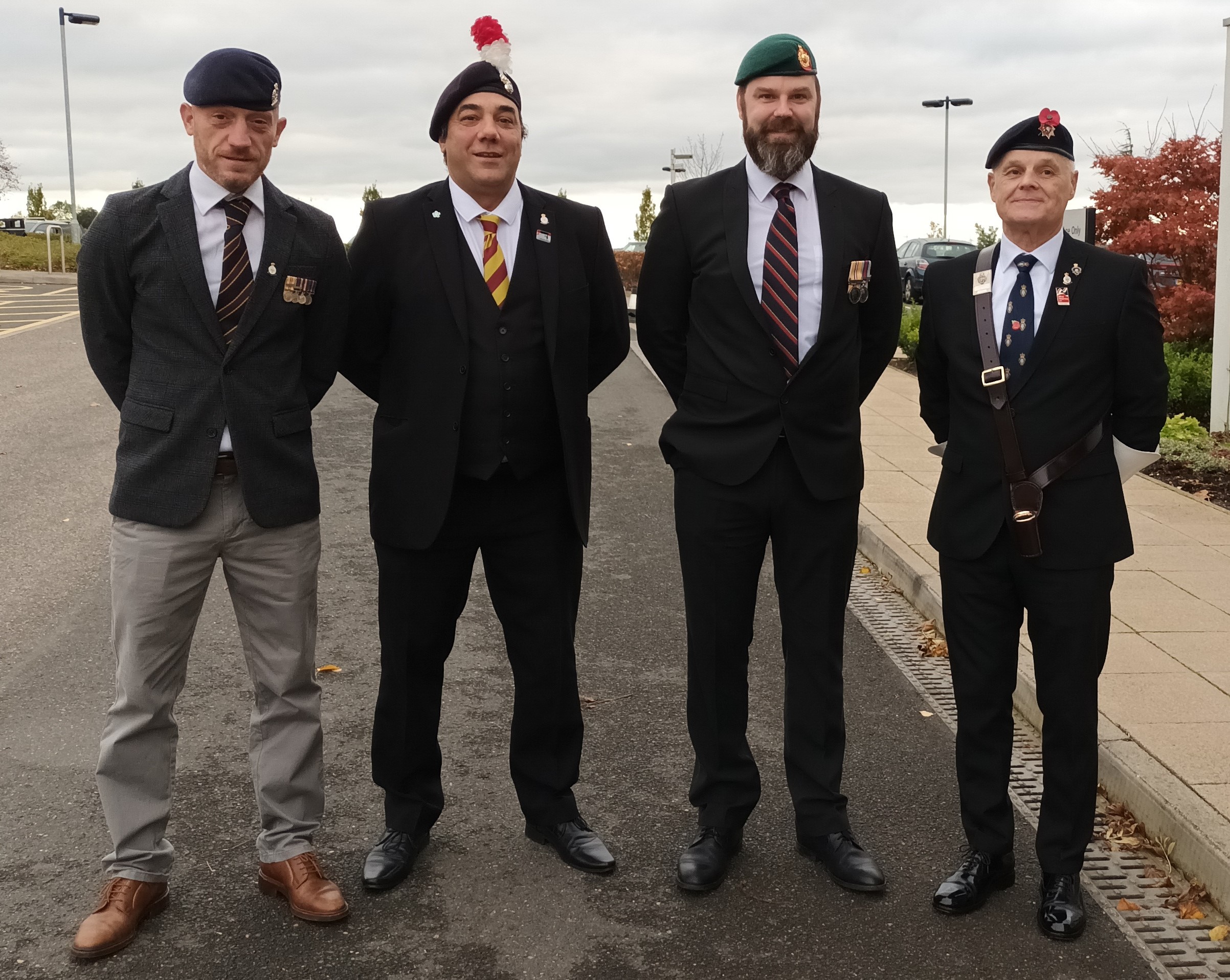 A photo of a group of veterans who attended Geoffrey Barker funeral