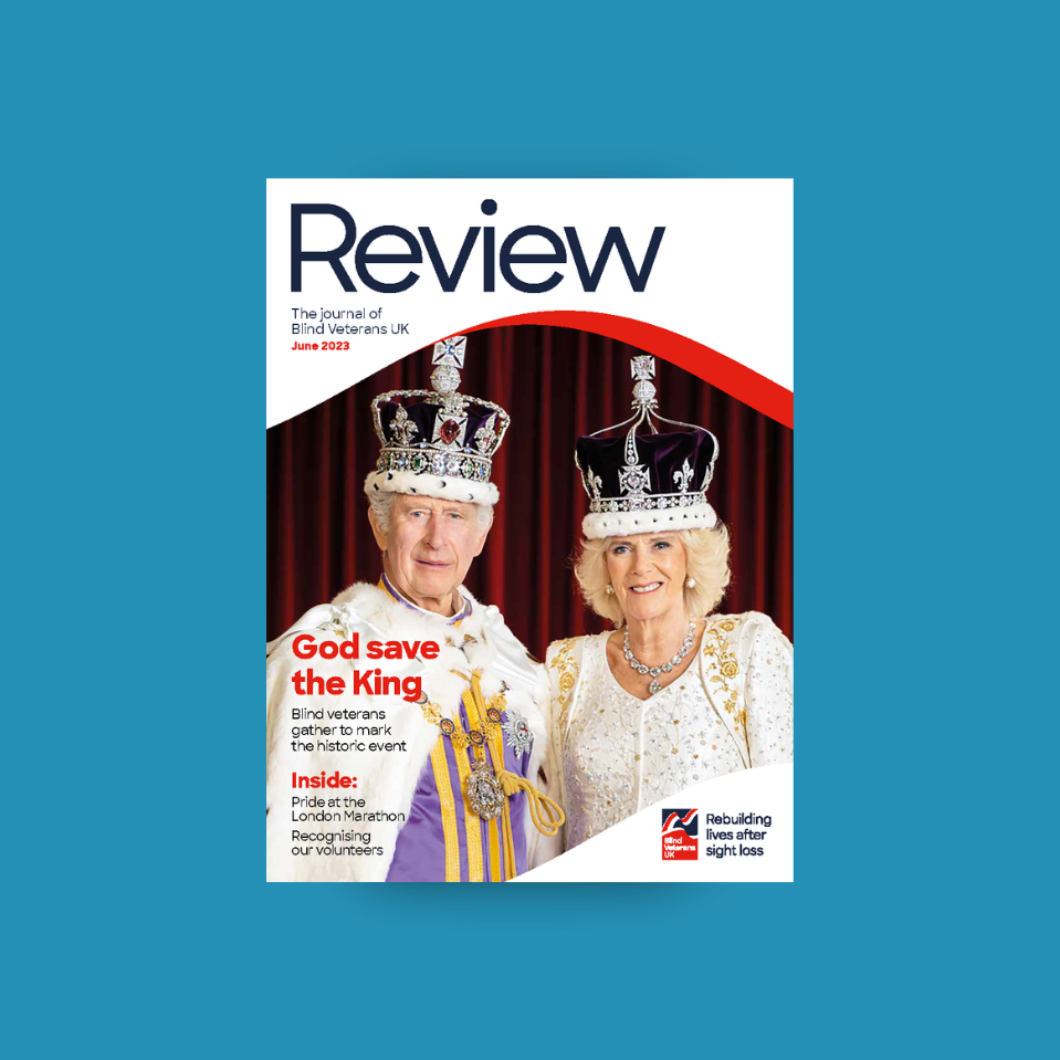 A magazine front cover with title "God save the king" and an image of King Charles and Camilla wearing crowns