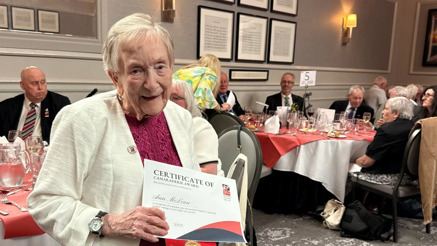 Ann with her certificate