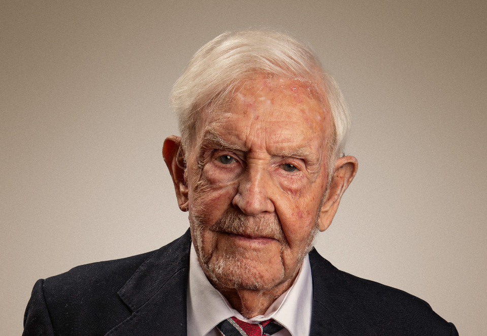 Bob today wearing his medals