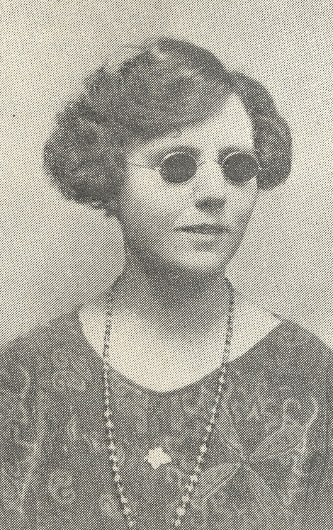 Black and white photo of blind veteran, Agnes Mary Peters