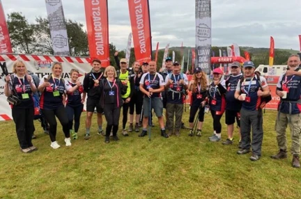 A group shot of all those taking part in the South Coast Ultra for Blind Veterans UK