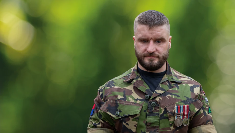 Portrait of Rob wearing his uniform