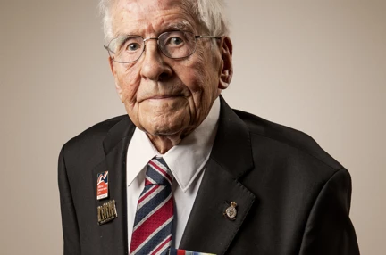 Blind veteran Thomas portrait