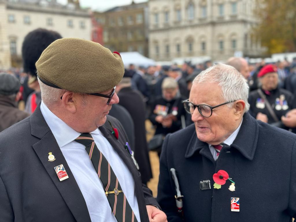 Blind veterans Roger and Mark just before the March