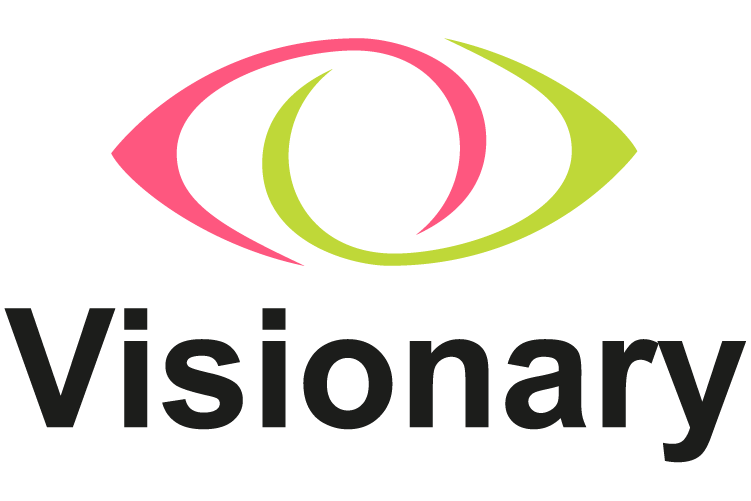 An image showing the logo of Visionary, a member organisation for sight loss charities, and a link to their website. 