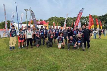 A group photo with all our blind veterans, guides, staff members and volunteers